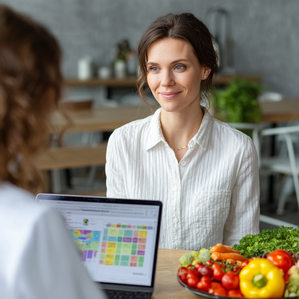 Nutričný terapeut pri konzultácii